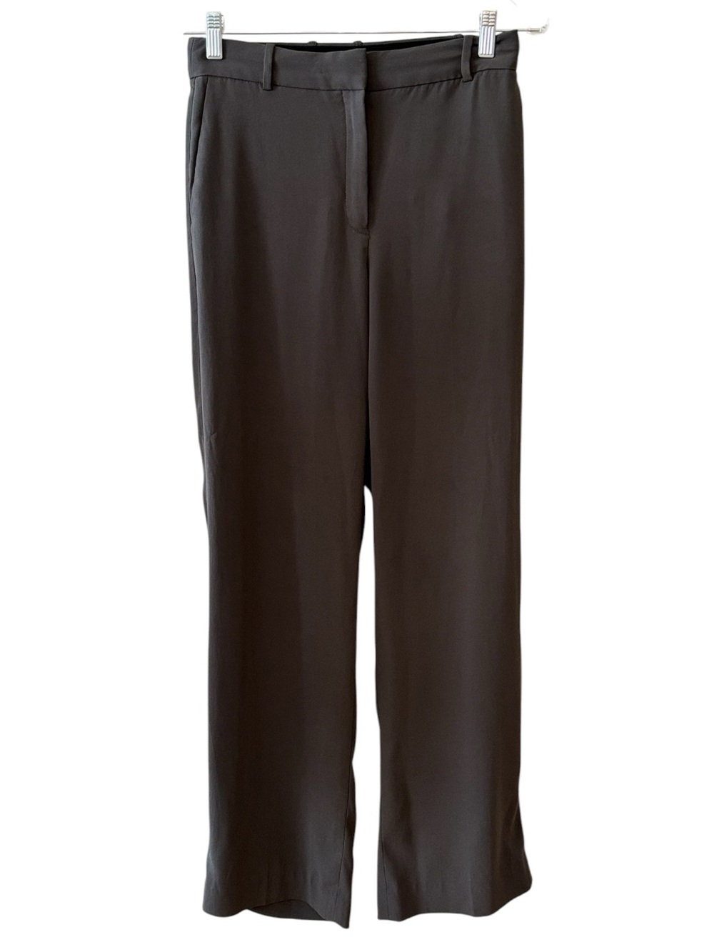 Aritzia Babaton Olive Green Crepe Wide Leg Dress Pants Size 4